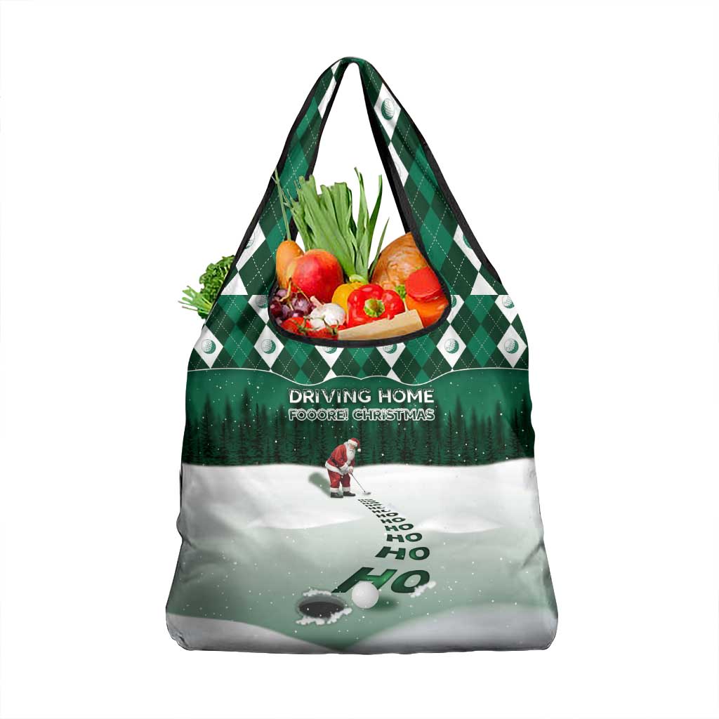 Golf Christmas Grocery Bag Driving Home Fooore Xmas - Wonder Print Shop