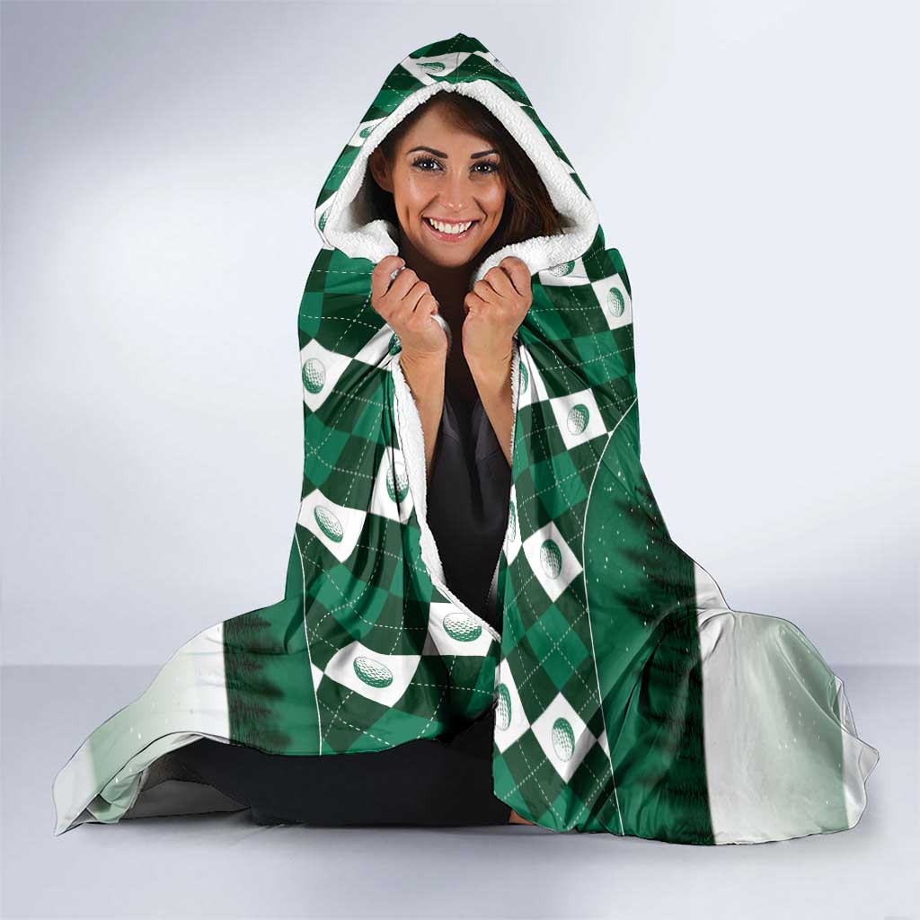 Golf Christmas Hooded Blanket Driving Home Fooore Xmas - Wonder Print Shop