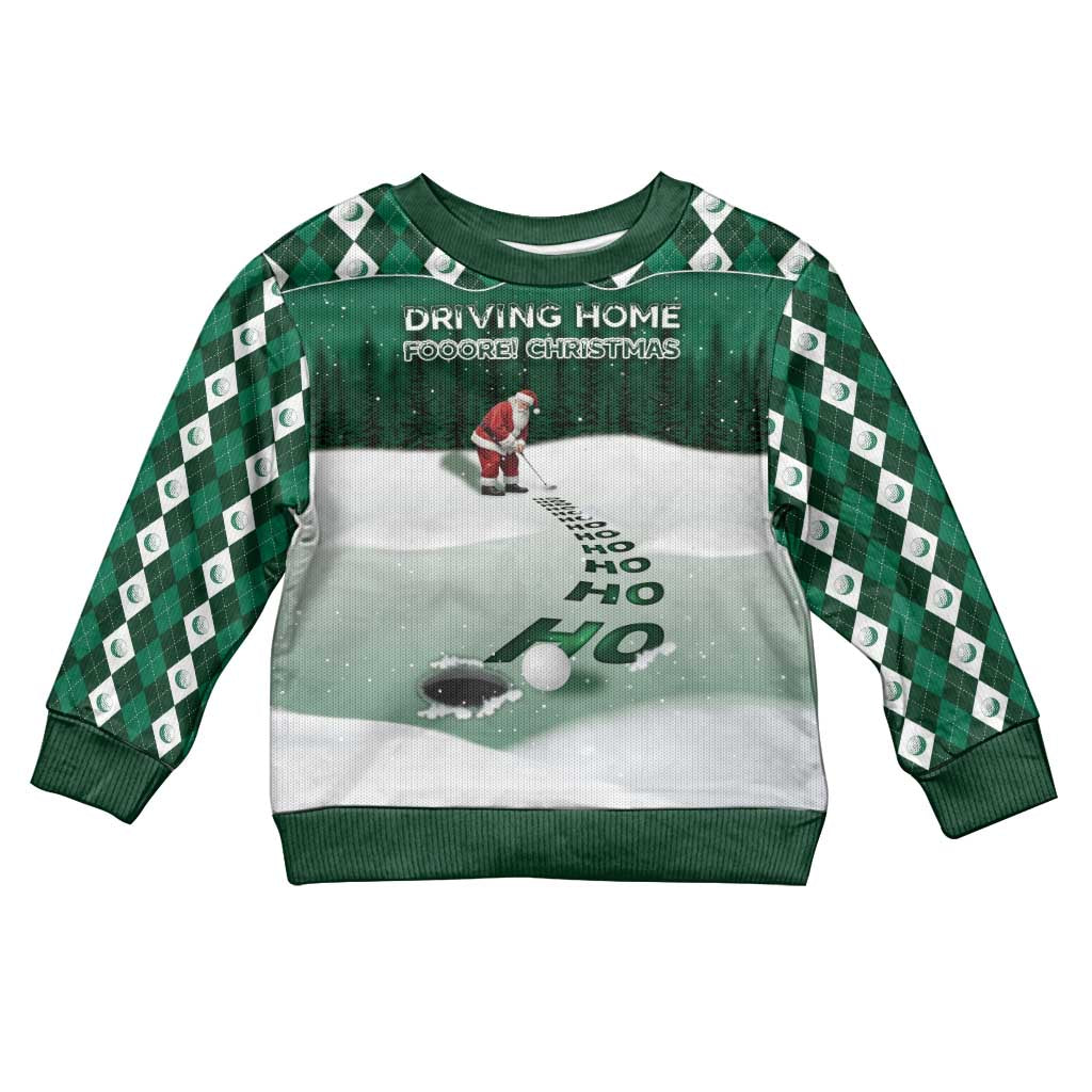 Golf Christmas Kid Ugly Christmas Sweater Driving Home Fooore Xmas - Wonder Print Shop