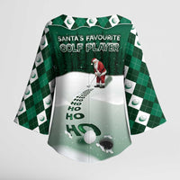 Golf Christmas Kimono Sleeve Blouse Driving Home Fooore Xmas - Wonder Print Shop