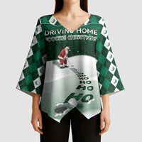 Golf Christmas Kimono Sleeve Blouse Driving Home Fooore Xmas - Wonder Print Shop