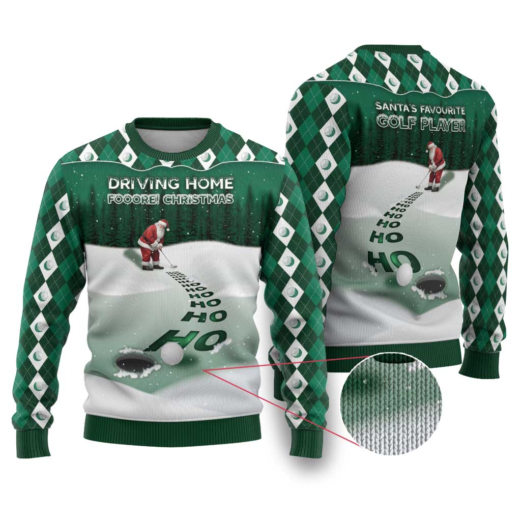 Golf Christmas Ugly Christmas Sweater Driving Home Fooore Xmas - Wonder Print Shop