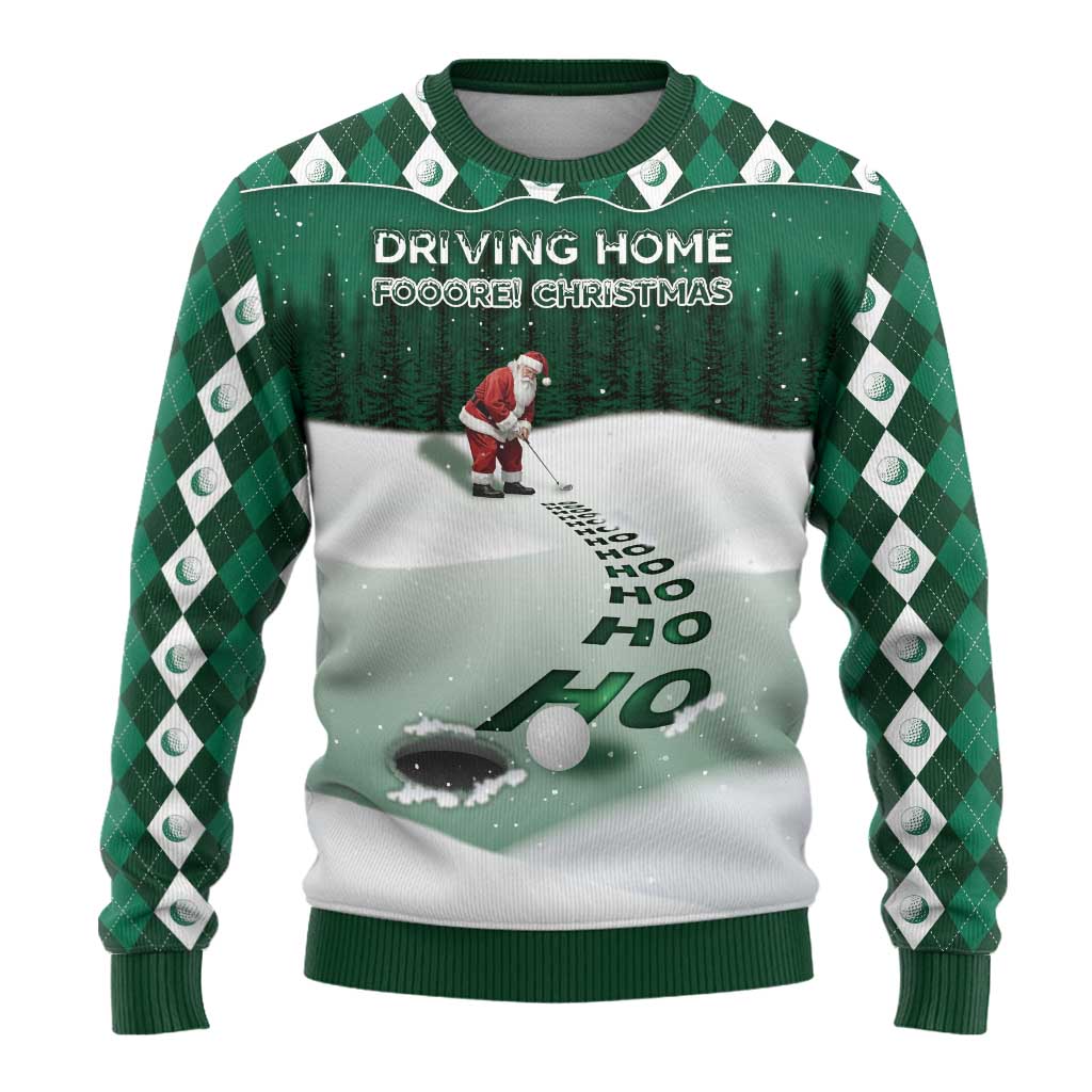 Golf Christmas Ugly Christmas Sweater Driving Home Fooore Xmas - Wonder Print Shop