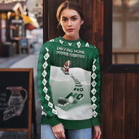 Golf Christmas Ugly Christmas Sweater Driving Home Fooore Xmas - Wonder Print Shop
