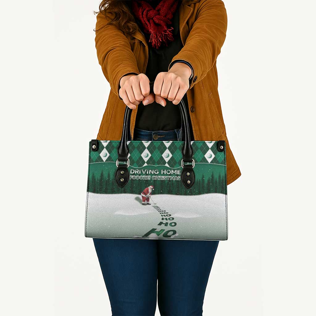 Golf Christmas Leather Bag Driving Home Fooore Xmas - Wonder Print Shop