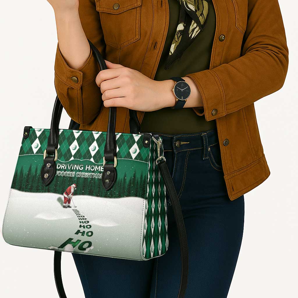 Golf Christmas Leather Bag Driving Home Fooore Xmas - Wonder Print Shop