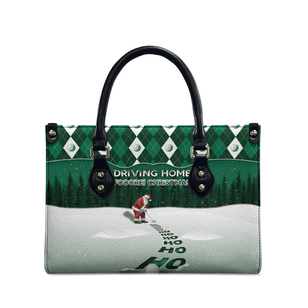 Golf Christmas Leather Bag Driving Home Fooore Xmas - Wonder Print Shop