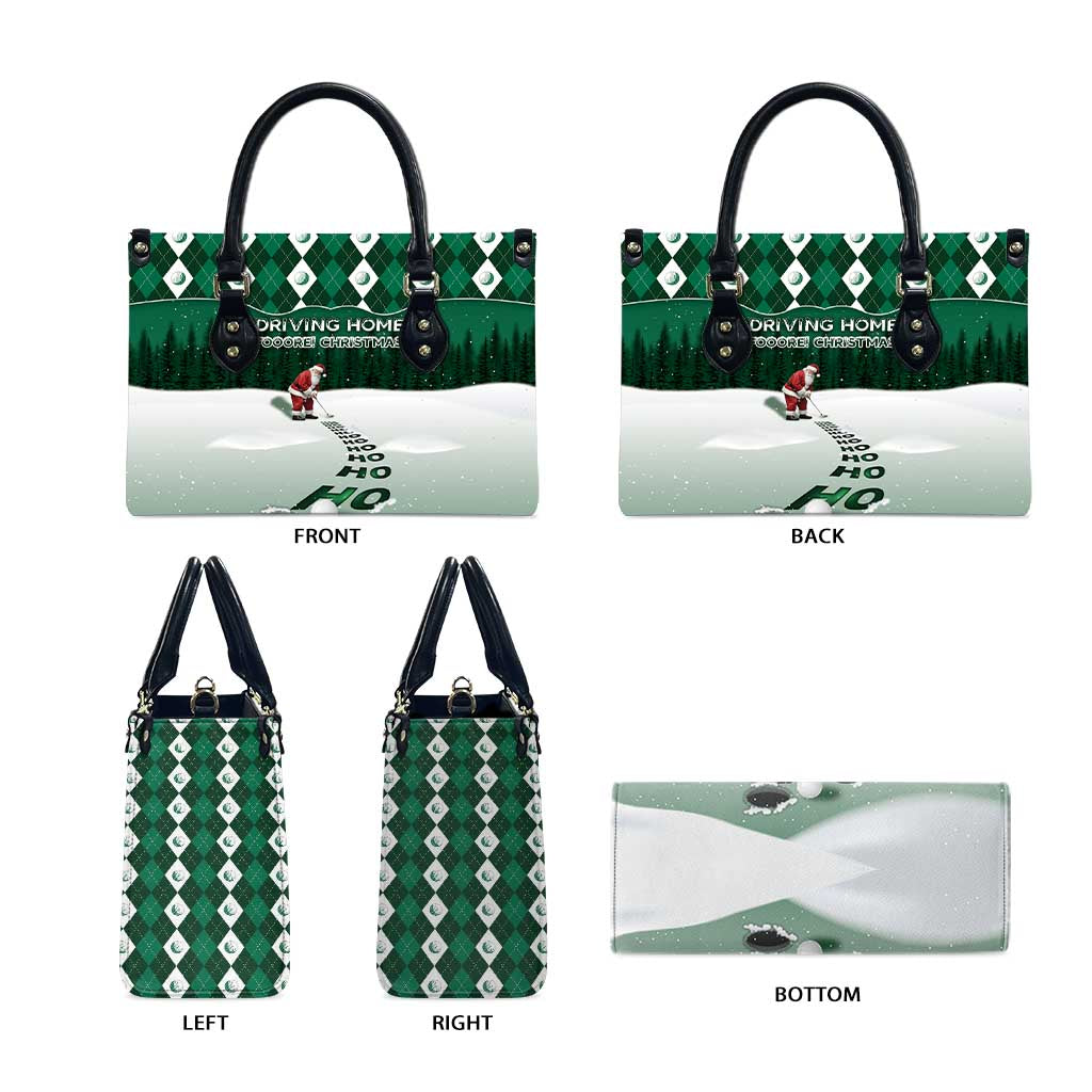 Golf Christmas Leather Bag Driving Home Fooore Xmas - Wonder Print Shop