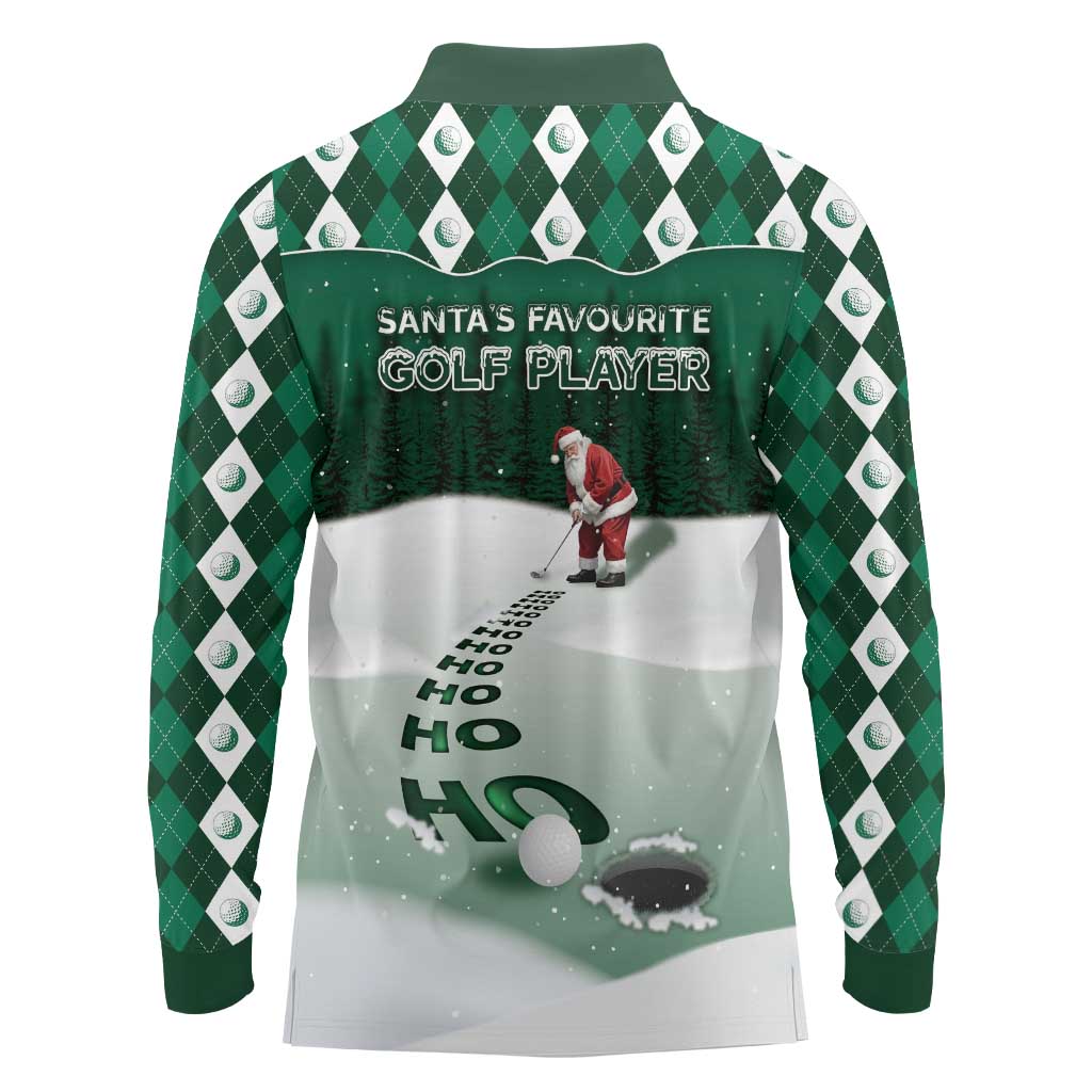 Golf Christmas Long Sleeve Polo Shirt Driving Home Fooore Xmas - Wonder Print Shop