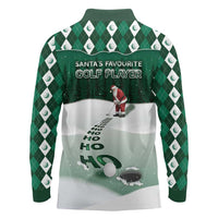 Golf Christmas Long Sleeve Polo Shirt Driving Home Fooore Xmas - Wonder Print Shop