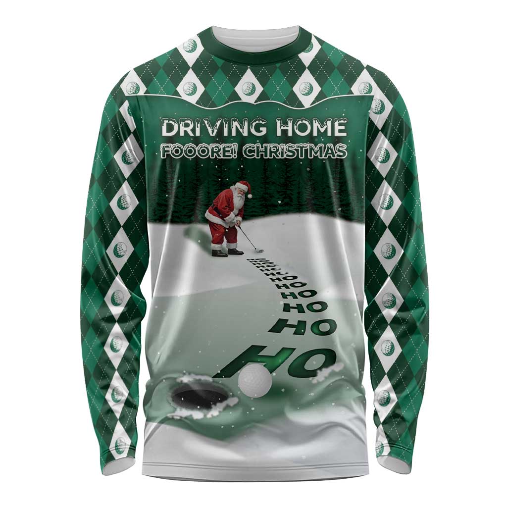 Golf Christmas Long Sleeve Shirt Driving Home Fooore Xmas - Wonder Print Shop