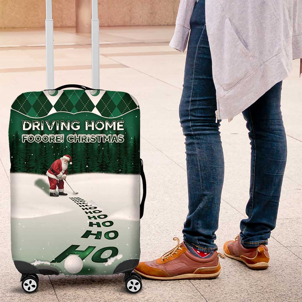 Golf Christmas Luggage Cover Driving Home Fooore Xmas - Wonder Print Shop