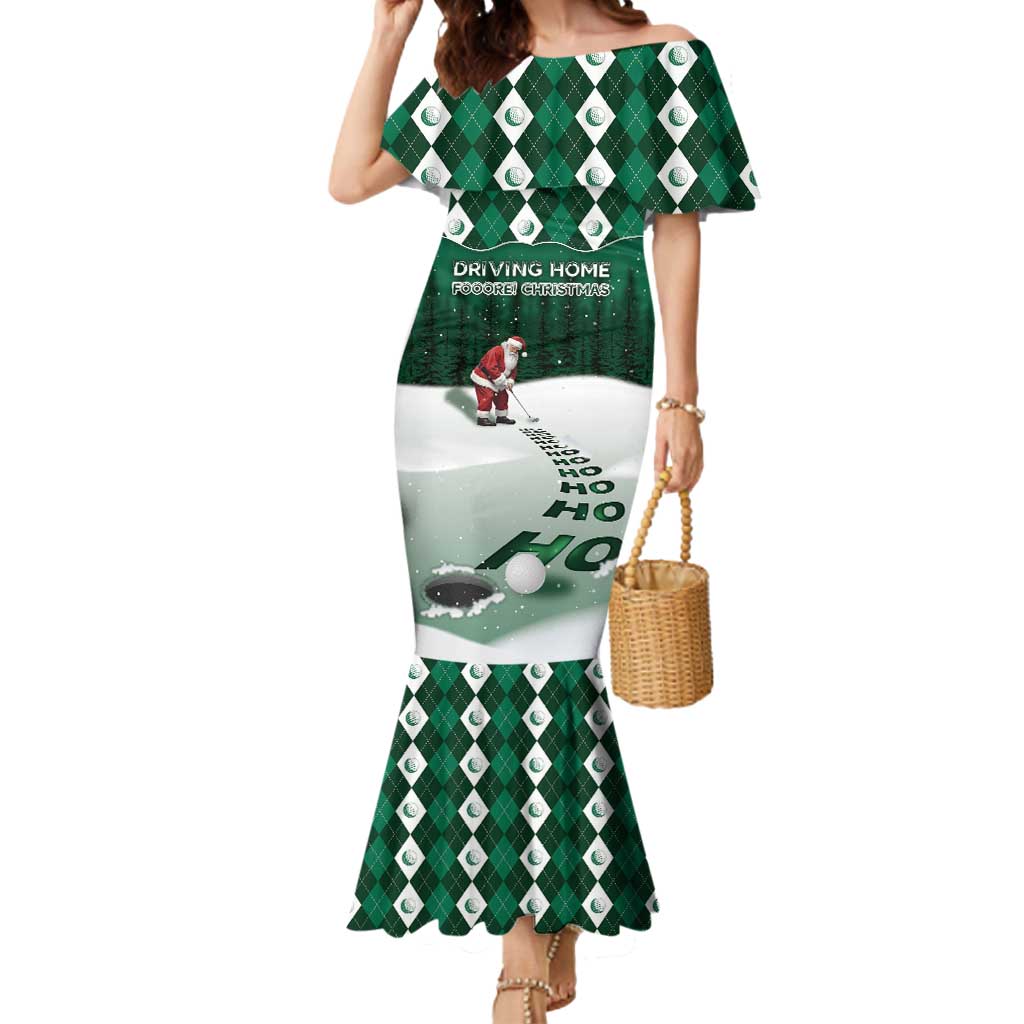 Golf Christmas Mermaid Dress Driving Home Fooore Xmas - Wonder Print Shop