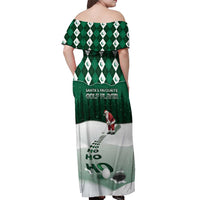 Golf Christmas Off Shoulder Maxi Dress Driving Home Fooore Xmas - Wonder Print Shop