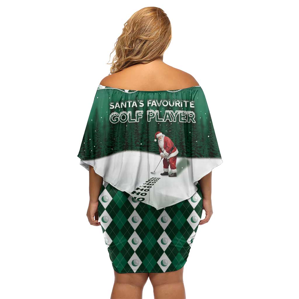 Golf Christmas Off Shoulder Short Dress Driving Home Fooore Xmas - Wonder Print Shop