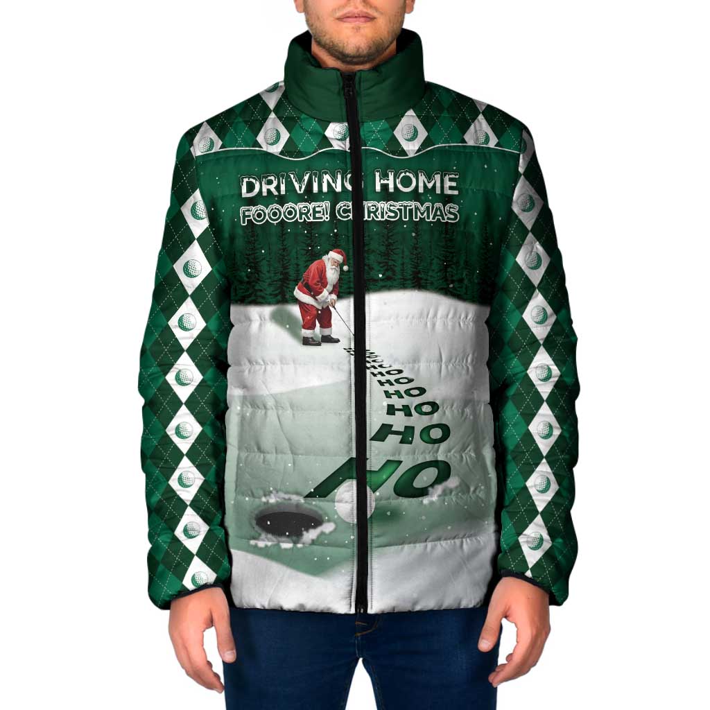 Golf Christmas Padded Jacket Driving Home Fooore Xmas - Wonder Print Shop