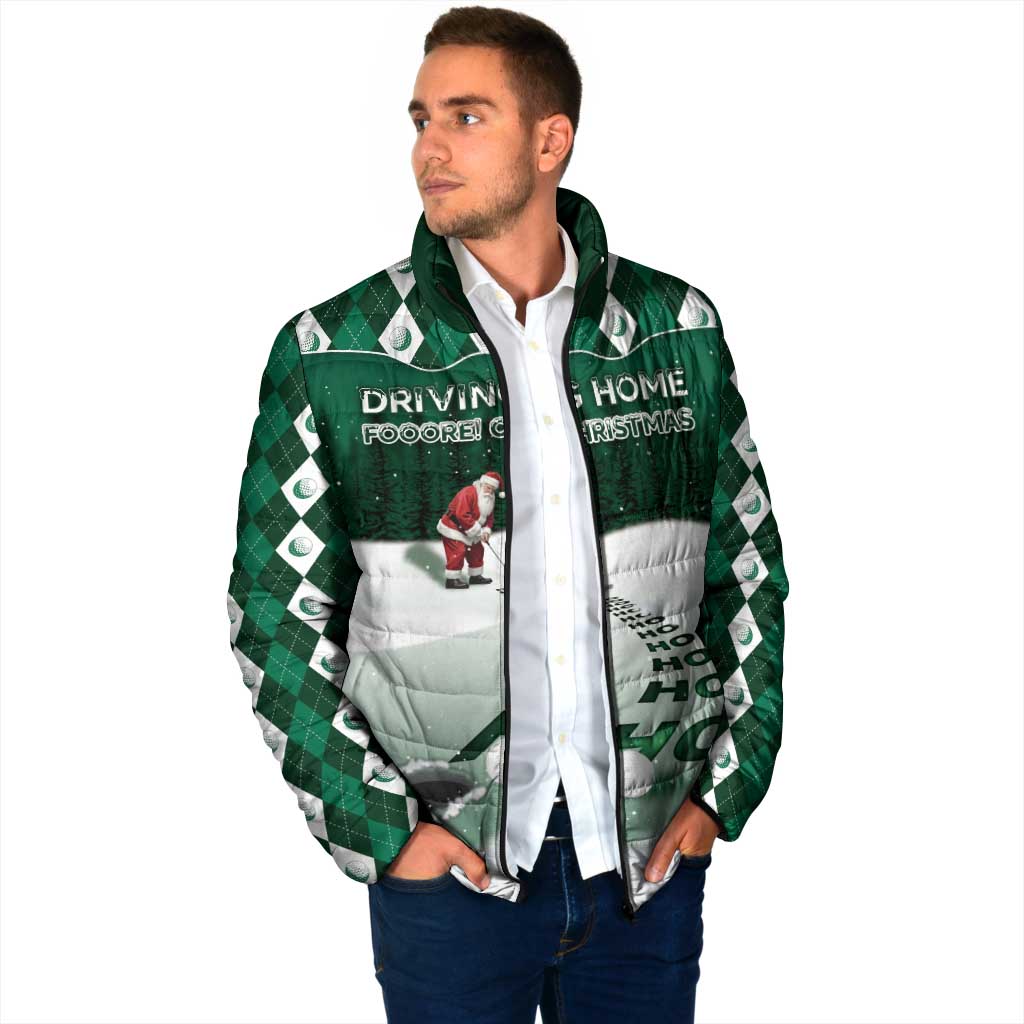 Golf Christmas Padded Jacket Driving Home Fooore Xmas - Wonder Print Shop