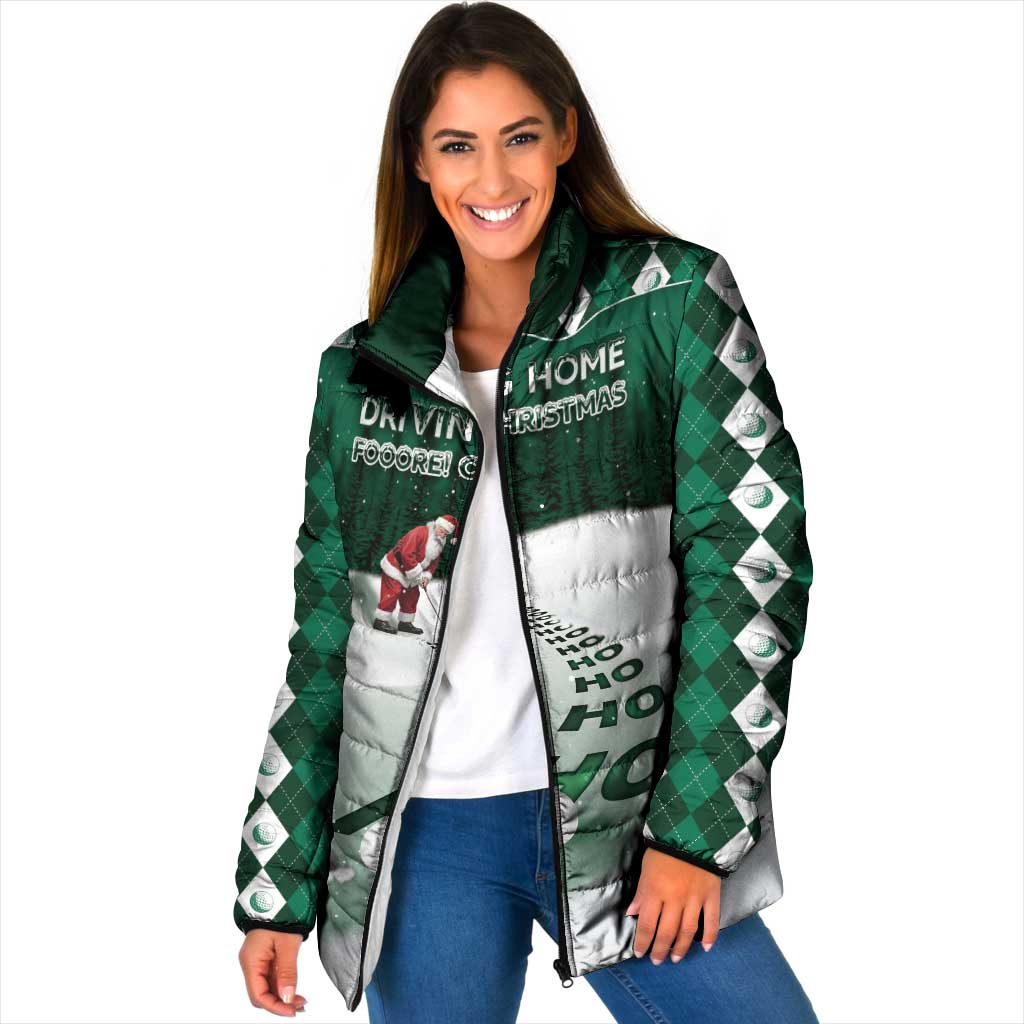 Golf Christmas Padded Jacket Driving Home Fooore Xmas - Wonder Print Shop