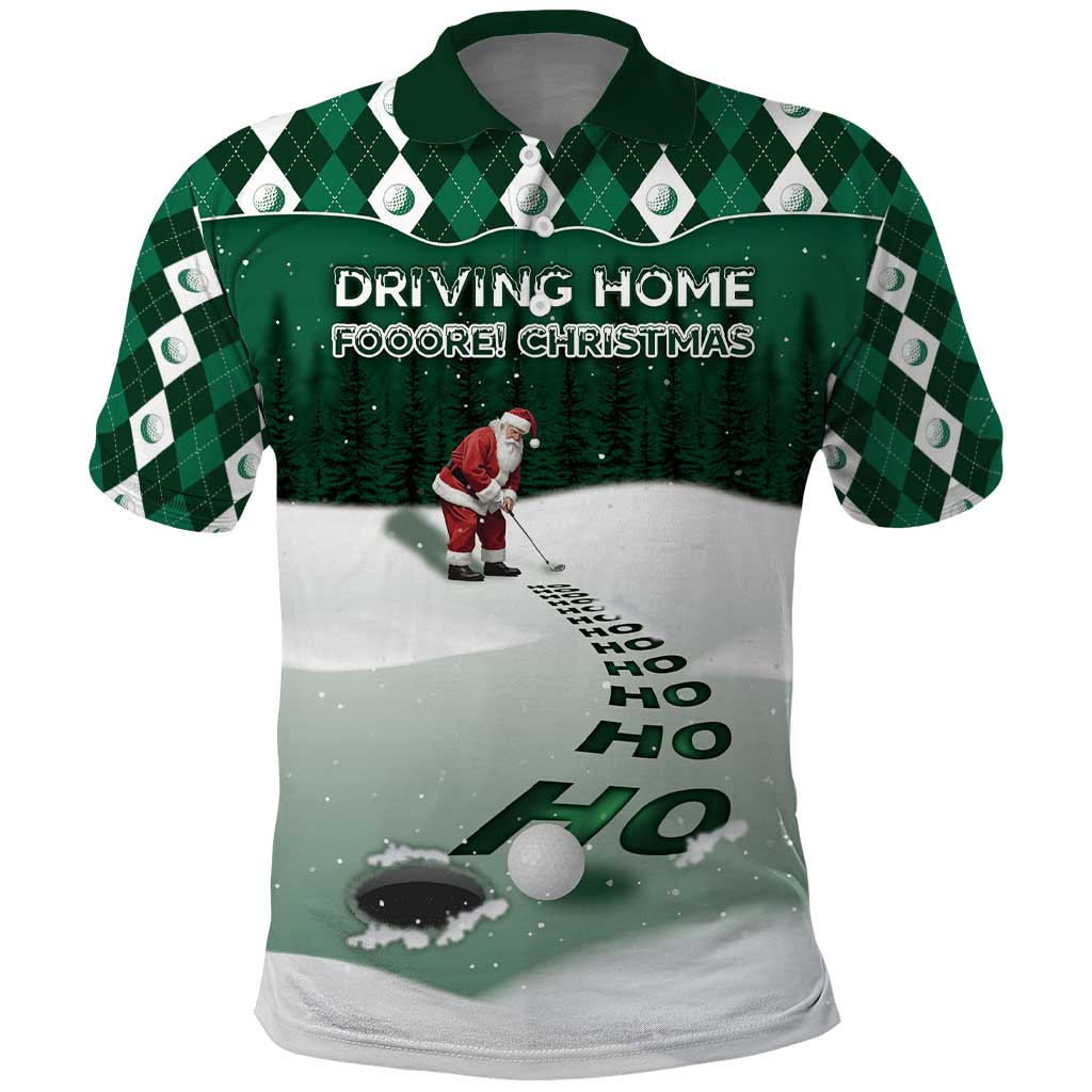 Golf Christmas Polo Shirt Driving Home Fooore Xmas - Wonder Print Shop