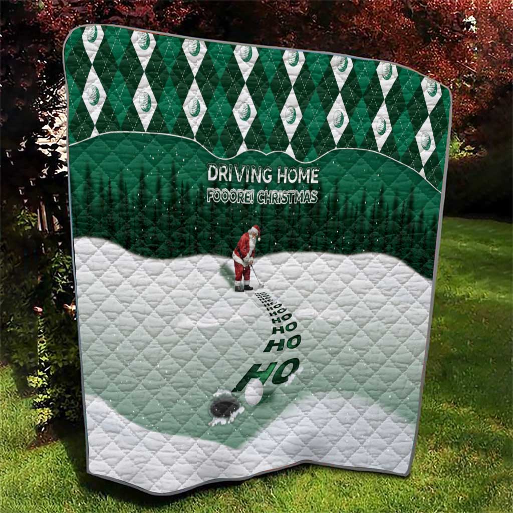 Golf Christmas Quilt Driving Home Fooore Xmas - Wonder Print Shop