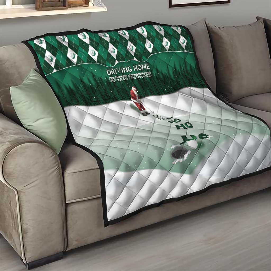 Golf Christmas Quilt Driving Home Fooore Xmas - Wonder Print Shop