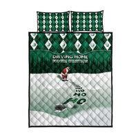 Golf Christmas Quilt Bed Set Driving Home Fooore Xmas - Wonder Print Shop