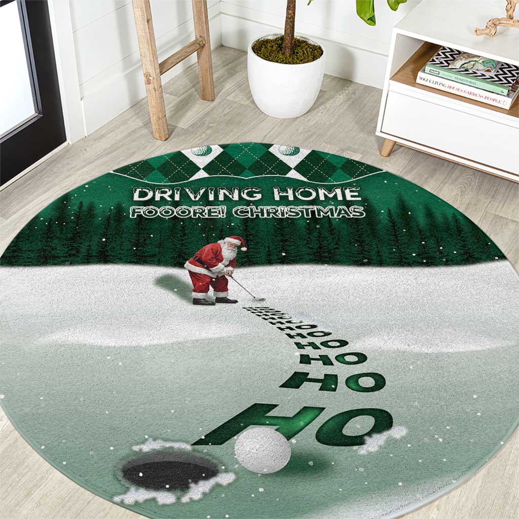 Golf Christmas Round Carpet Driving Home Fooore Xmas - Wonder Print Shop
