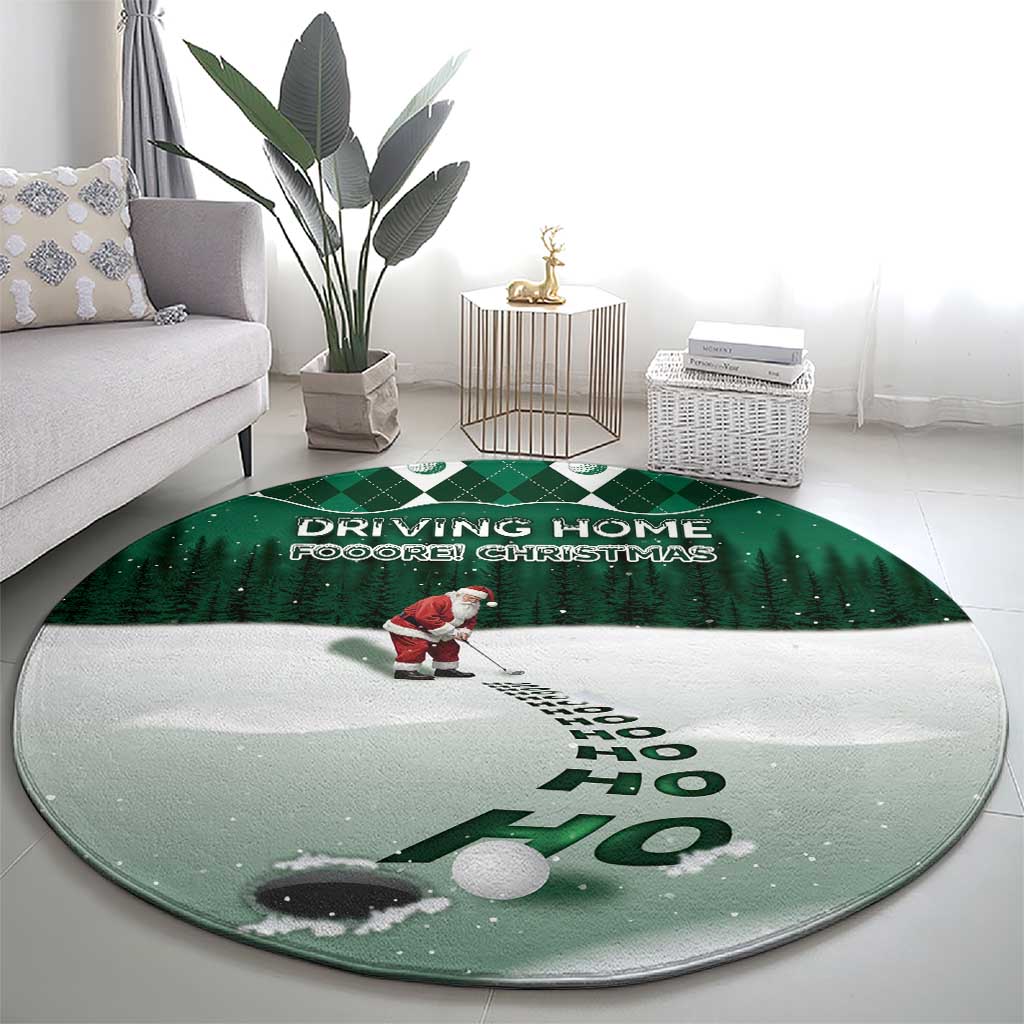 Golf Christmas Round Carpet Driving Home Fooore Xmas - Wonder Print Shop