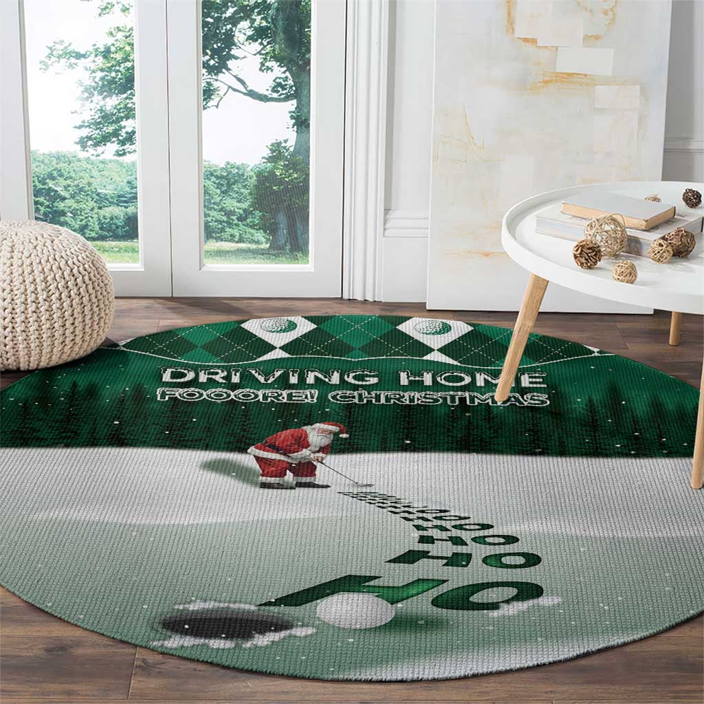 Golf Christmas Round Carpet Driving Home Fooore Xmas - Wonder Print Shop