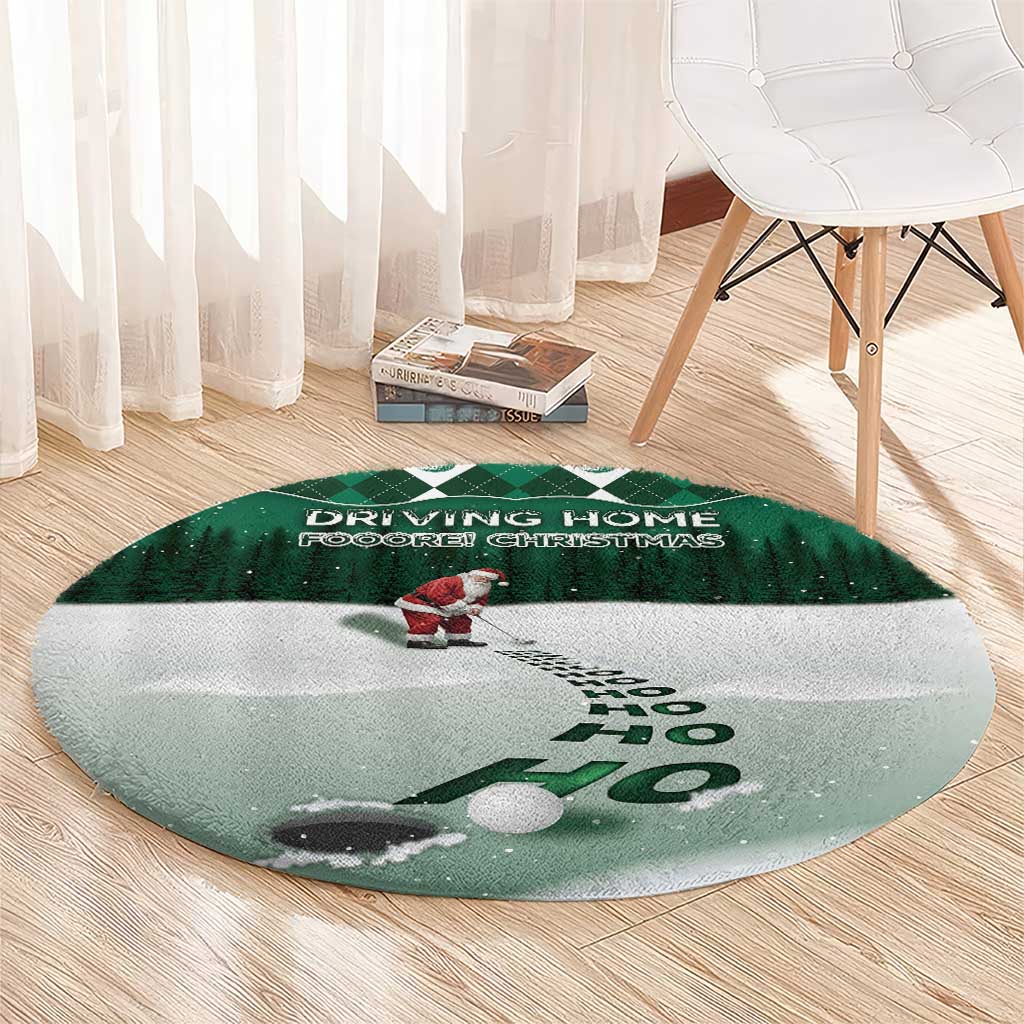 Golf Christmas Round Carpet Driving Home Fooore Xmas - Wonder Print Shop