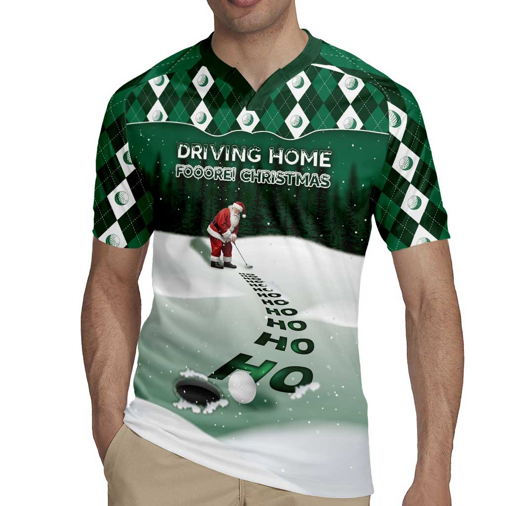 Golf Christmas Rugby Jersey Driving Home Fooore Xmas - Wonder Print Shop