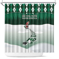 Golf Christmas Shower Curtain Driving Home Fooore Xmas - Wonder Print Shop