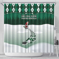 Golf Christmas Shower Curtain Driving Home Fooore Xmas - Wonder Print Shop
