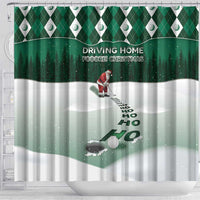 Golf Christmas Shower Curtain Driving Home Fooore Xmas - Wonder Print Shop