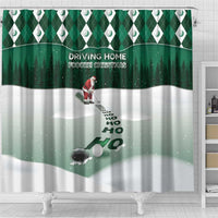 Golf Christmas Shower Curtain Driving Home Fooore Xmas - Wonder Print Shop