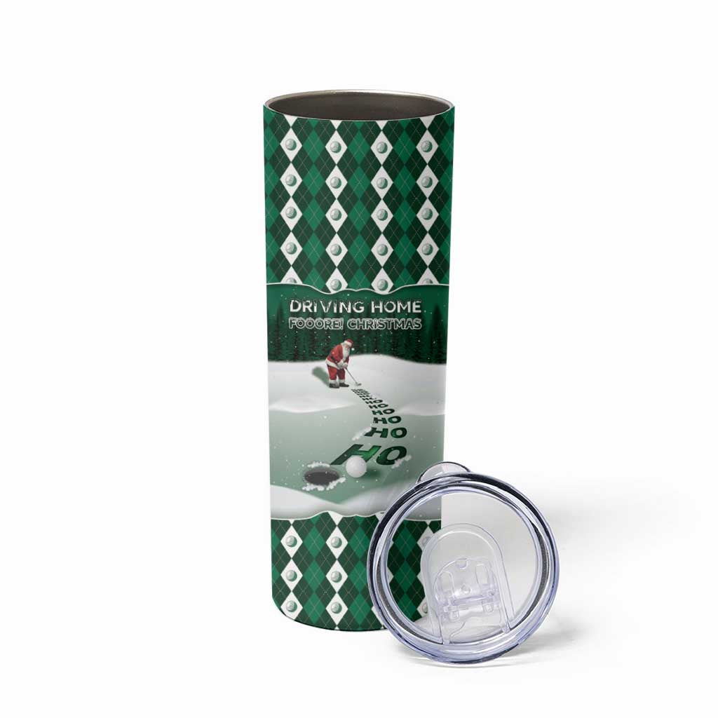 Golf Christmas Skinny Tumbler Driving Home Fooore Xmas - Wonder Print Shop