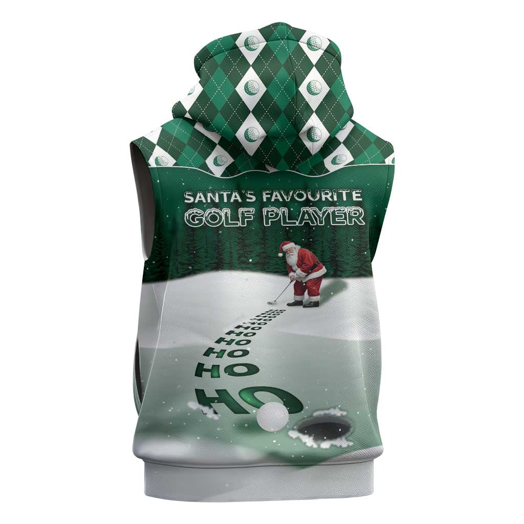 Golf Christmas Sleeveless Hoodie Driving Home Fooore Xmas - Wonder Print Shop