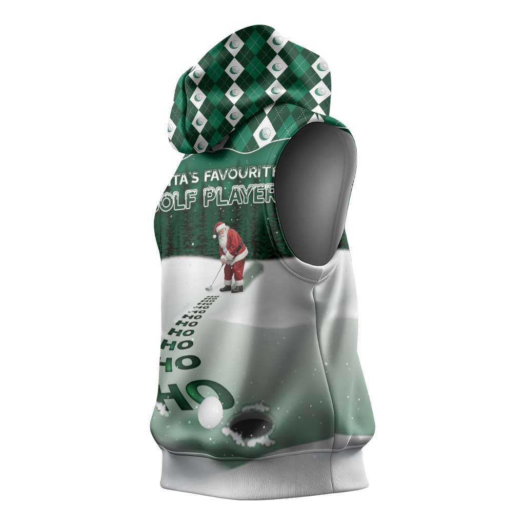 Golf Christmas Sleeveless Hoodie Driving Home Fooore Xmas - Wonder Print Shop