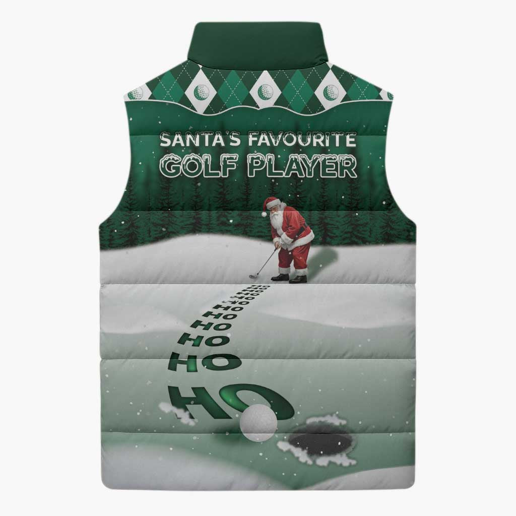 Golf Christmas Sleeveless Puffer Jacket Driving Home Fooore Xmas - Wonder Print Shop