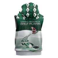 Golf Christmas Sleeveless Zip Hoodie Driving Home Fooore Xmas - Wonder Print Shop