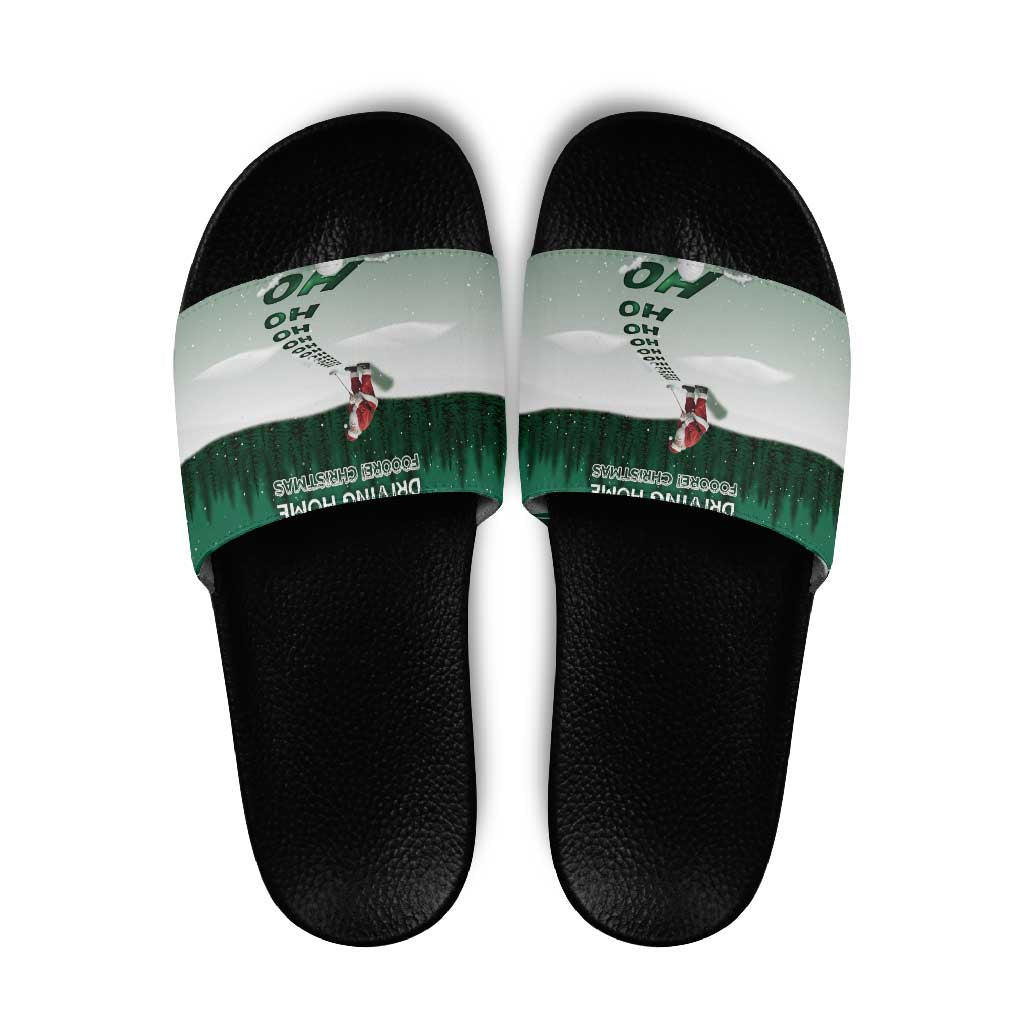 Golf Christmas Slide Sandals Driving Home Fooore Xmas - Wonder Print Shop