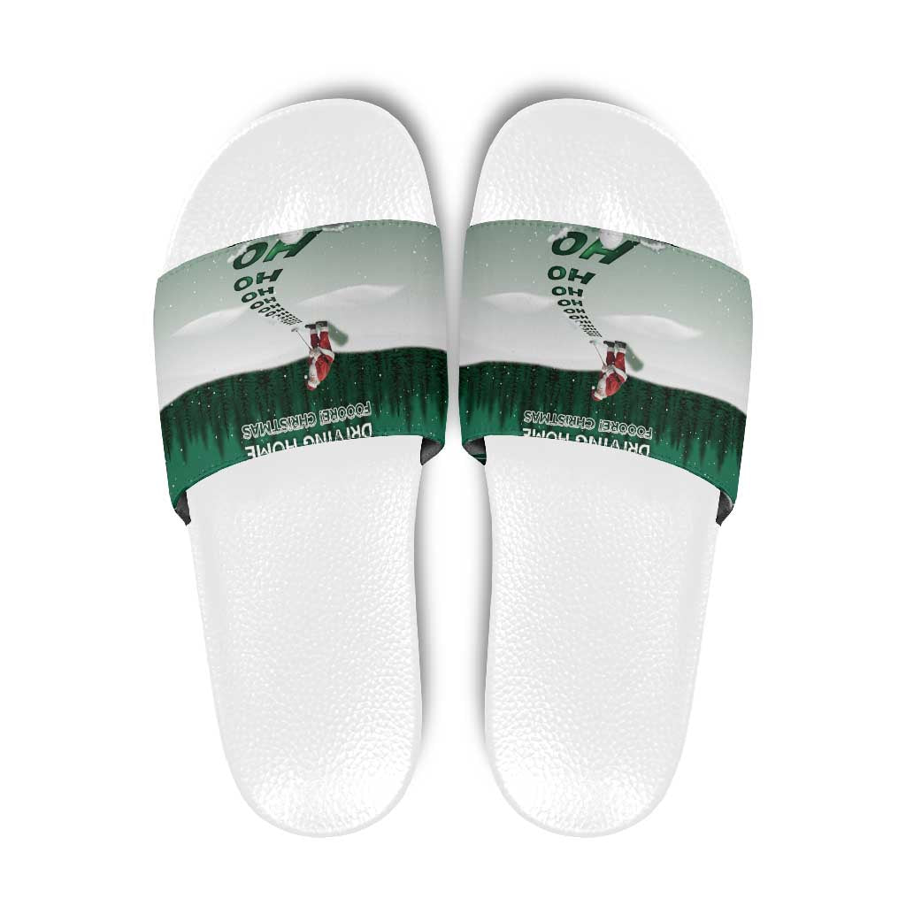 Golf Christmas Slide Sandals Driving Home Fooore Xmas - Wonder Print Shop
