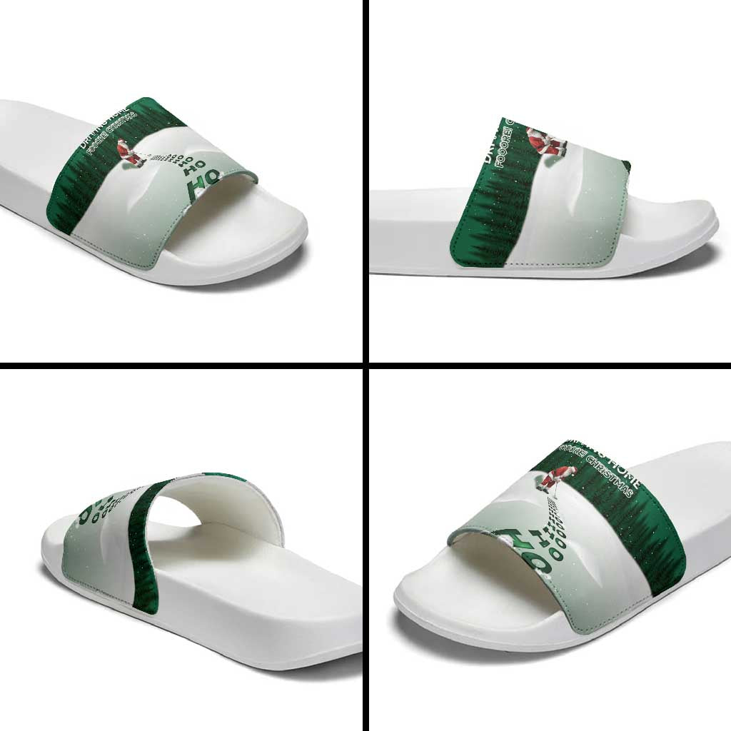 Golf Christmas Slide Sandals Driving Home Fooore Xmas - Wonder Print Shop