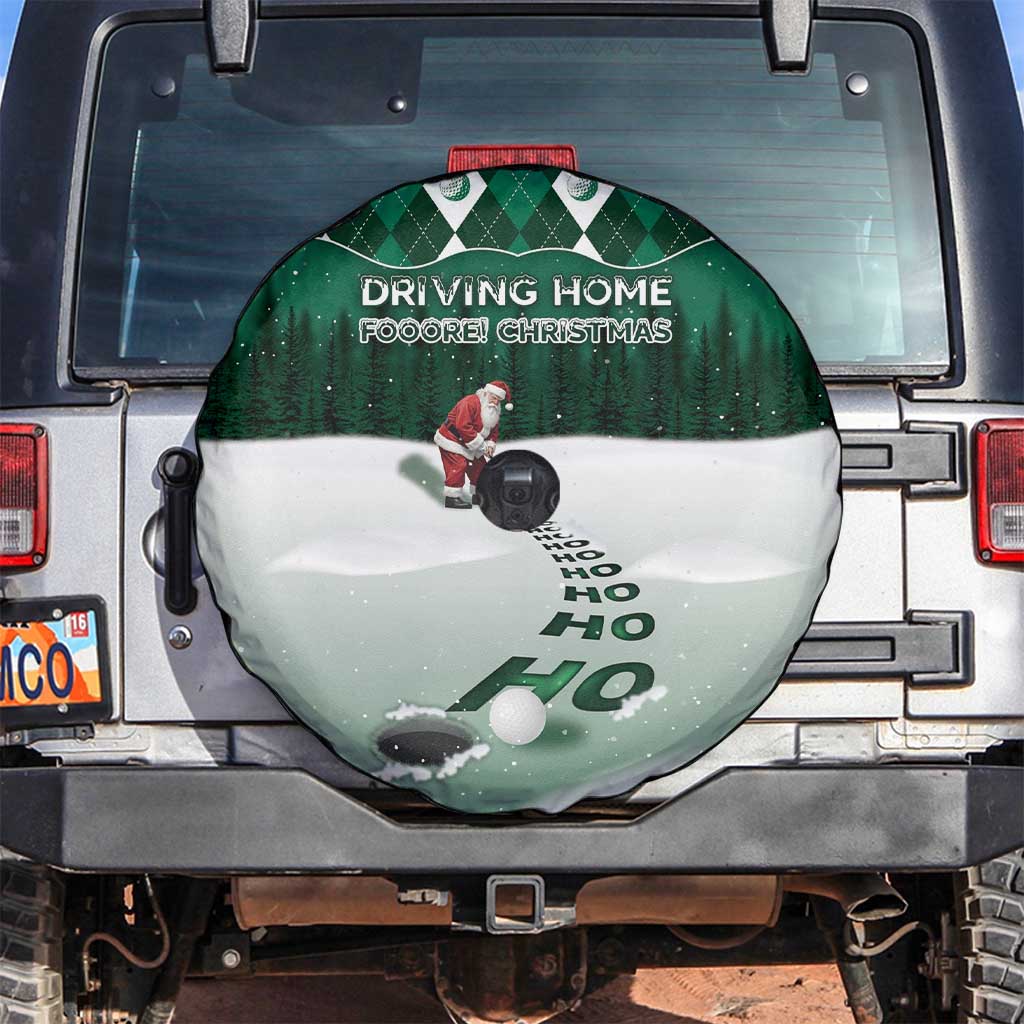 Golf Christmas Spare Tire Cover Driving Home Fooore Xmas - Wonder Print Shop