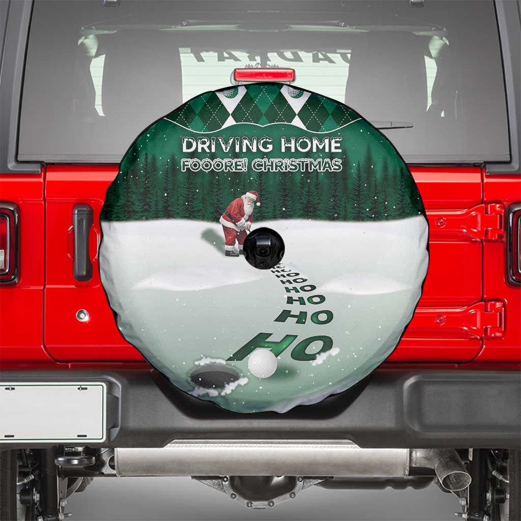 Golf Christmas Spare Tire Cover Driving Home Fooore Xmas - Wonder Print Shop