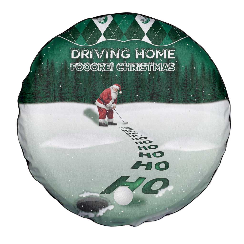 Golf Christmas Spare Tire Cover Driving Home Fooore Xmas - Wonder Print Shop