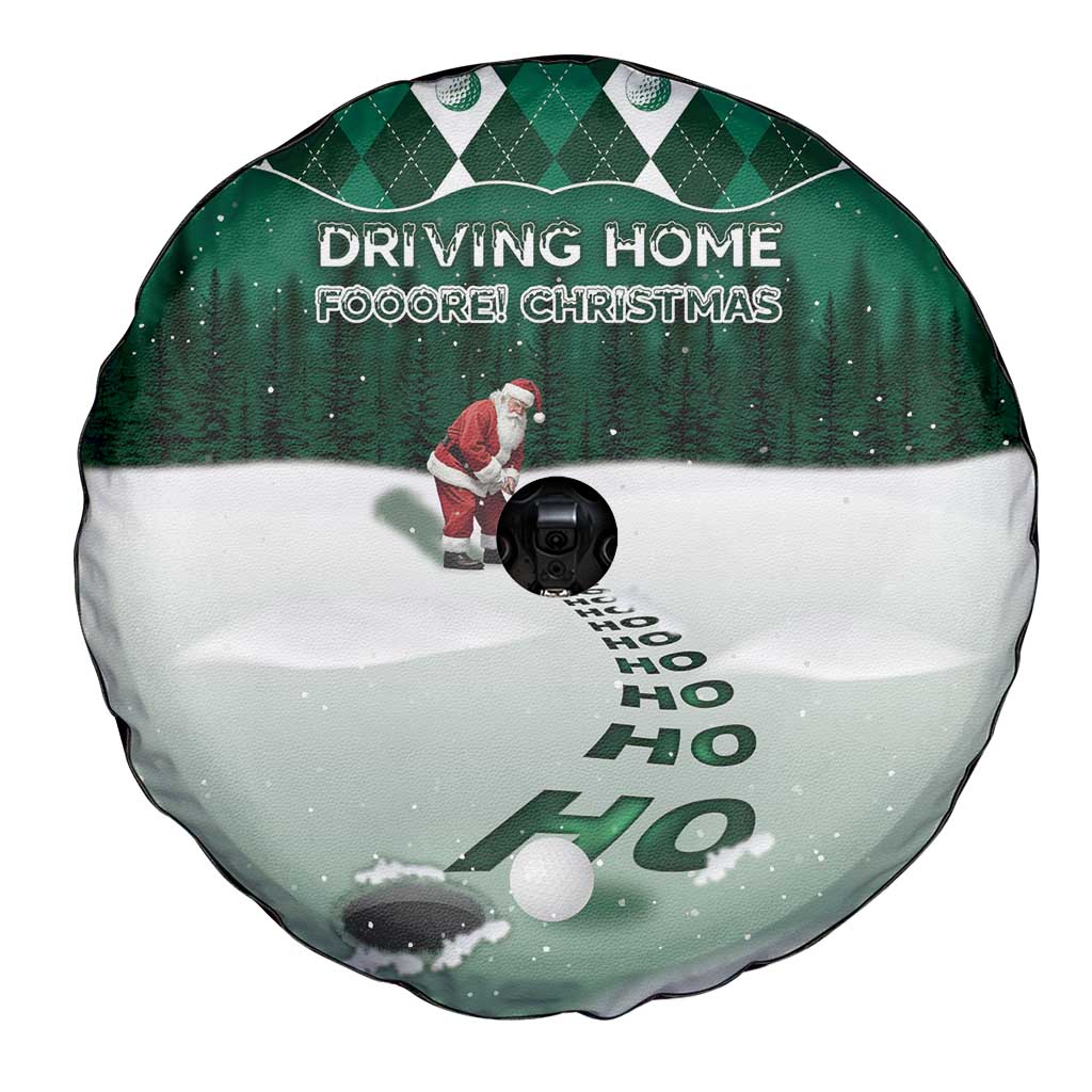 Golf Christmas Spare Tire Cover Driving Home Fooore Xmas - Wonder Print Shop