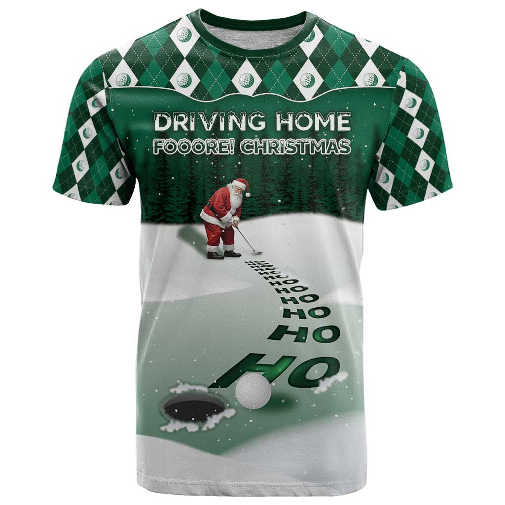 Golf Christmas T Shirt Driving Home Fooore Xmas - Wonder Print Shop