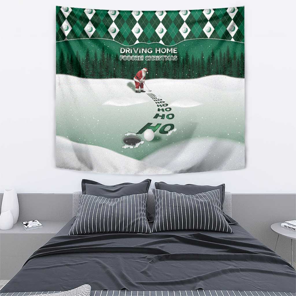 Golf Christmas Tapestry Driving Home Fooore Xmas - Wonder Print Shop