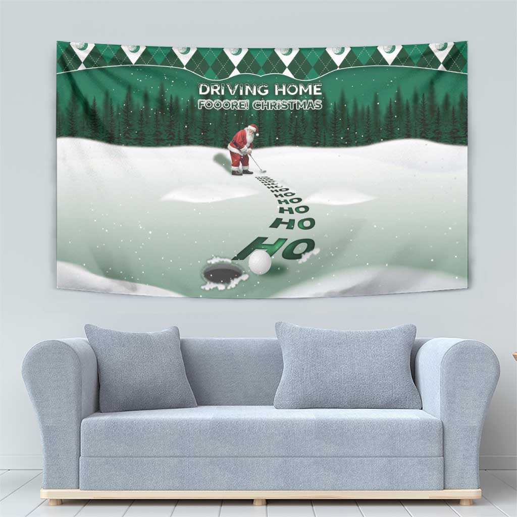 Golf Christmas Tapestry Driving Home Fooore Xmas - Wonder Print Shop